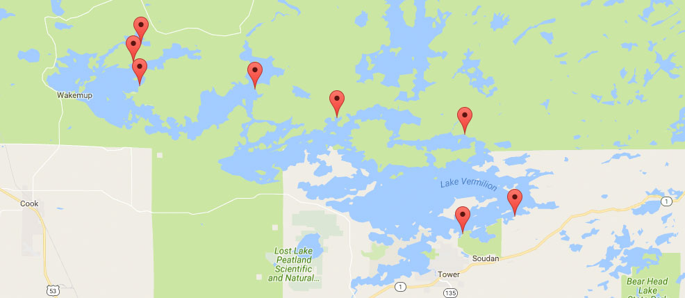Shore Lunch Sites on Lake Vermilion